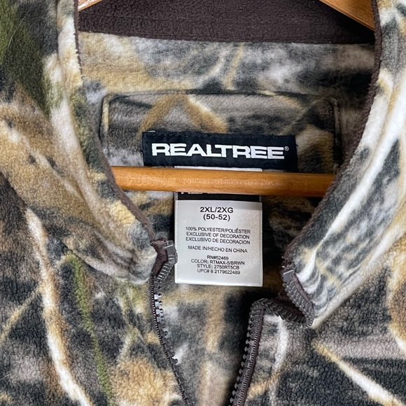 RealTree Max 5 Polyester RealTree, Men's LightWeight Full Zip Jacket. 2XL - Picture 3 of 5